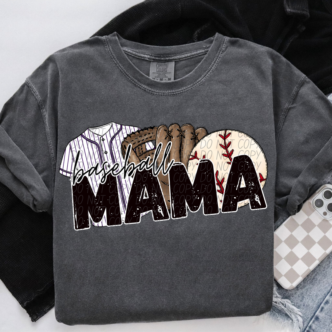 Baseball Mama Trio DTF Print