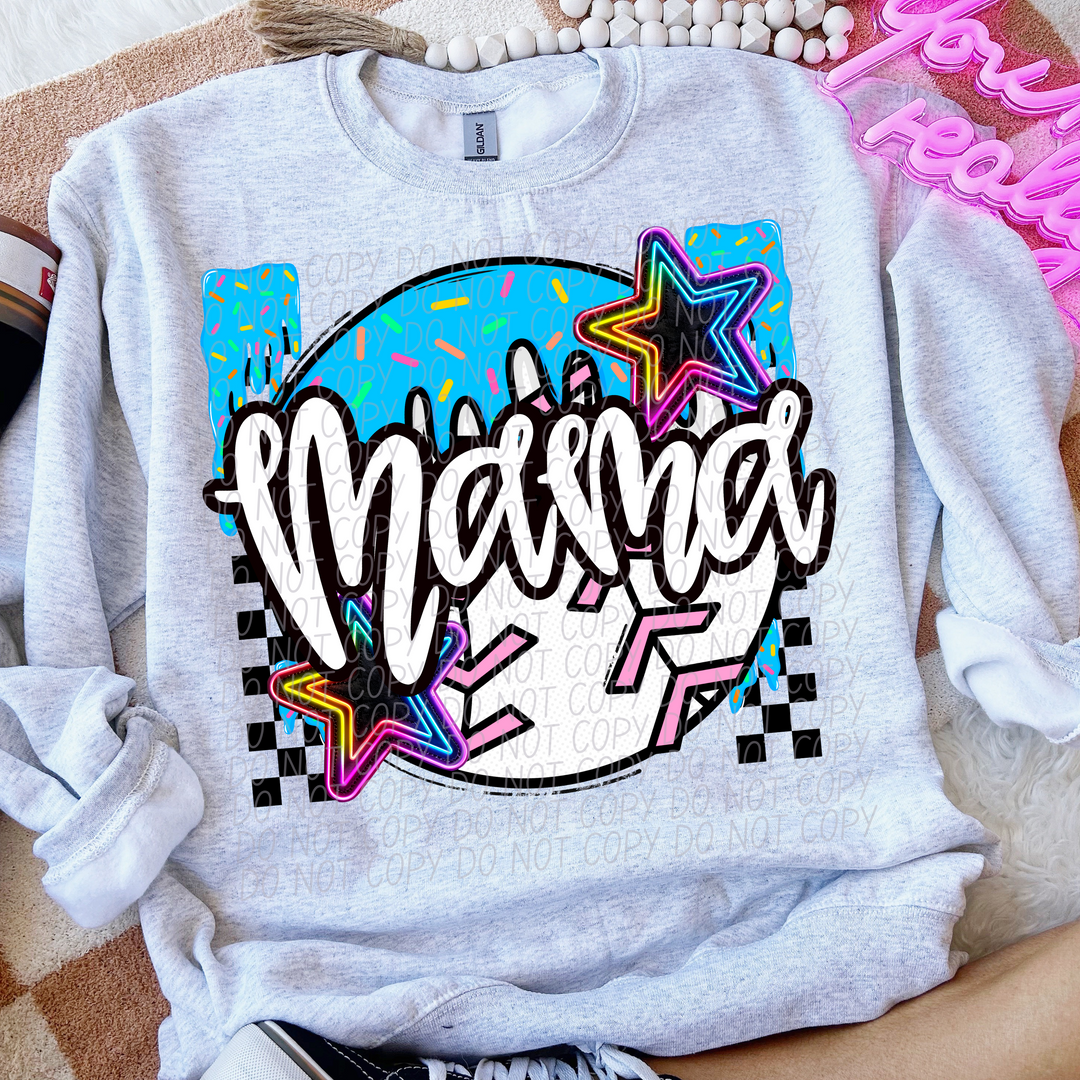 Baseball Mama Drip DTF Print