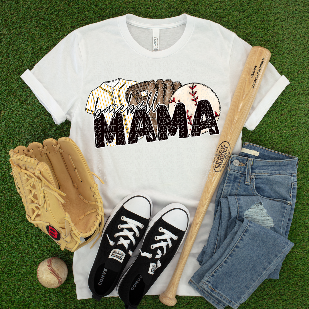 Baseball Mama Trio DTF Print