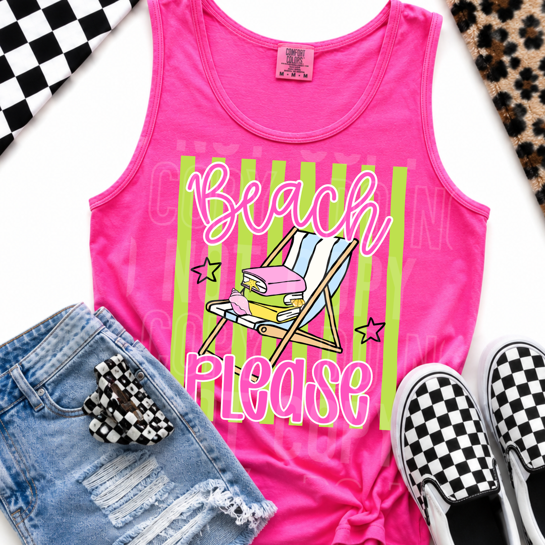 Beach Please DTF Print