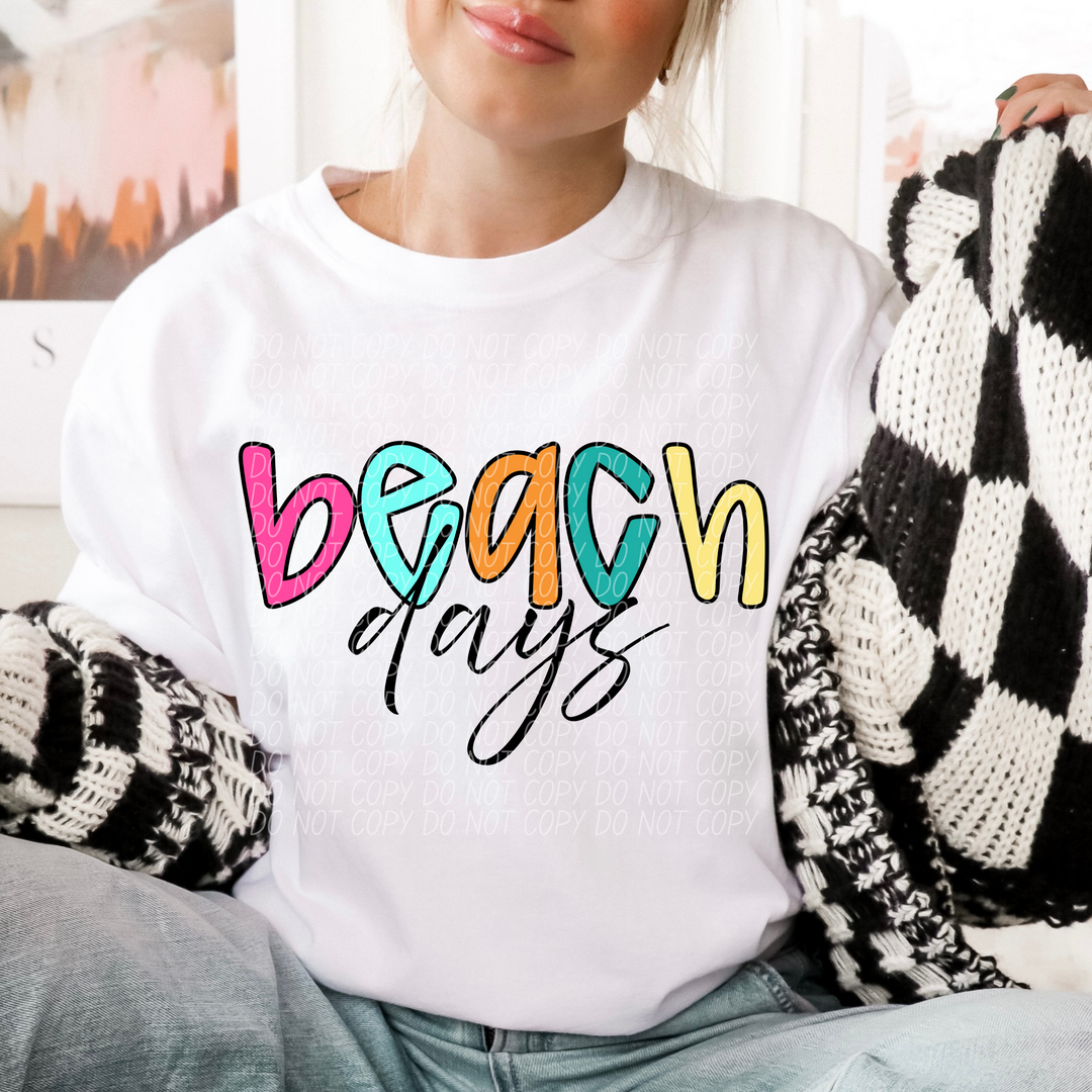 Beach Days DTF Print