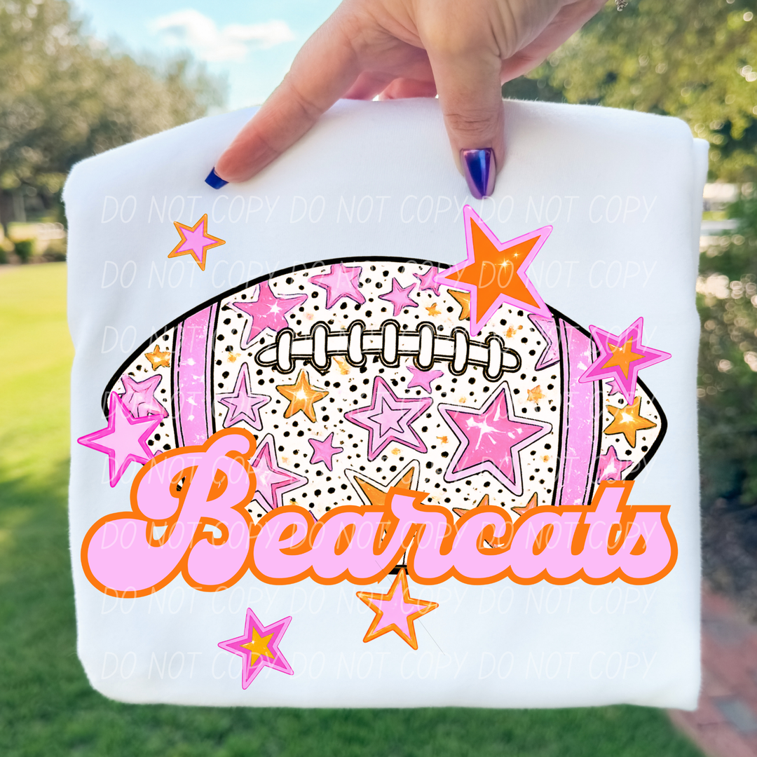 Pink Football DTF Print