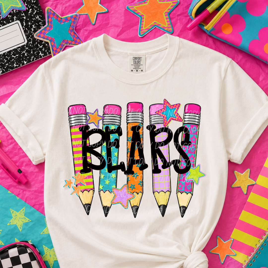 Pencil Mascots DTF Print