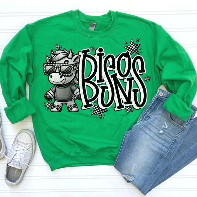 Black and White Mascots DTF Print