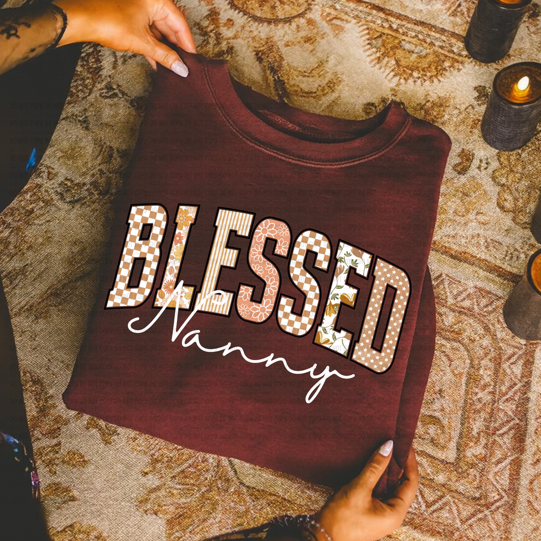 Blessed Titles DTF Print