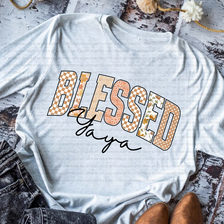 Blessed Titles DTF Print