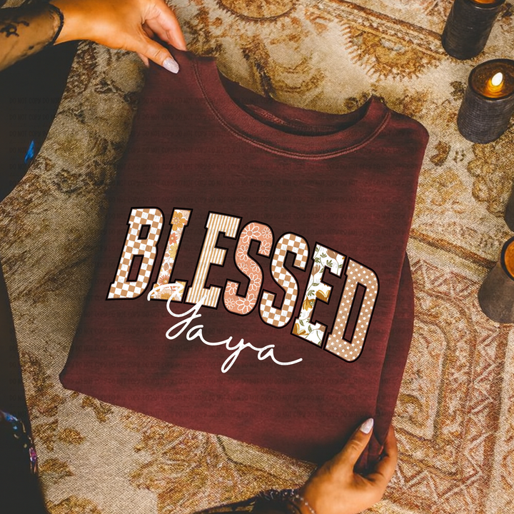 Blessed Titles DTF Print