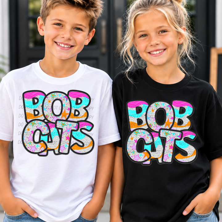 Wavy Stars Mascots DTF Print