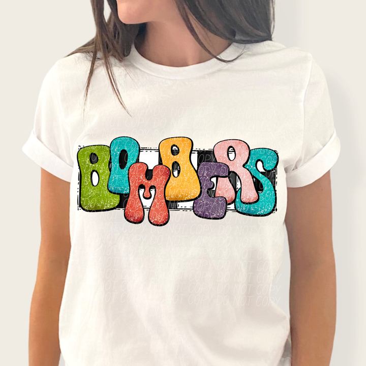 Retro Rainbow Mascots DTF Print