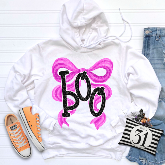 Boo Bow DTF Print