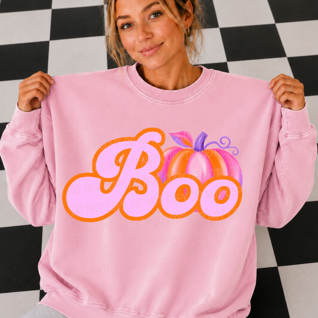 Boo Pumpkin DTF Print
