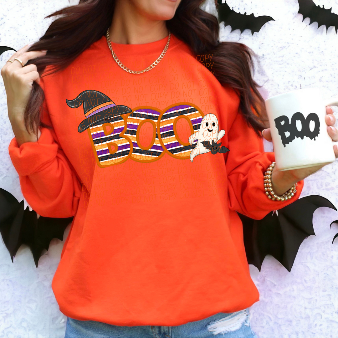 Boo Stripes DTF Print