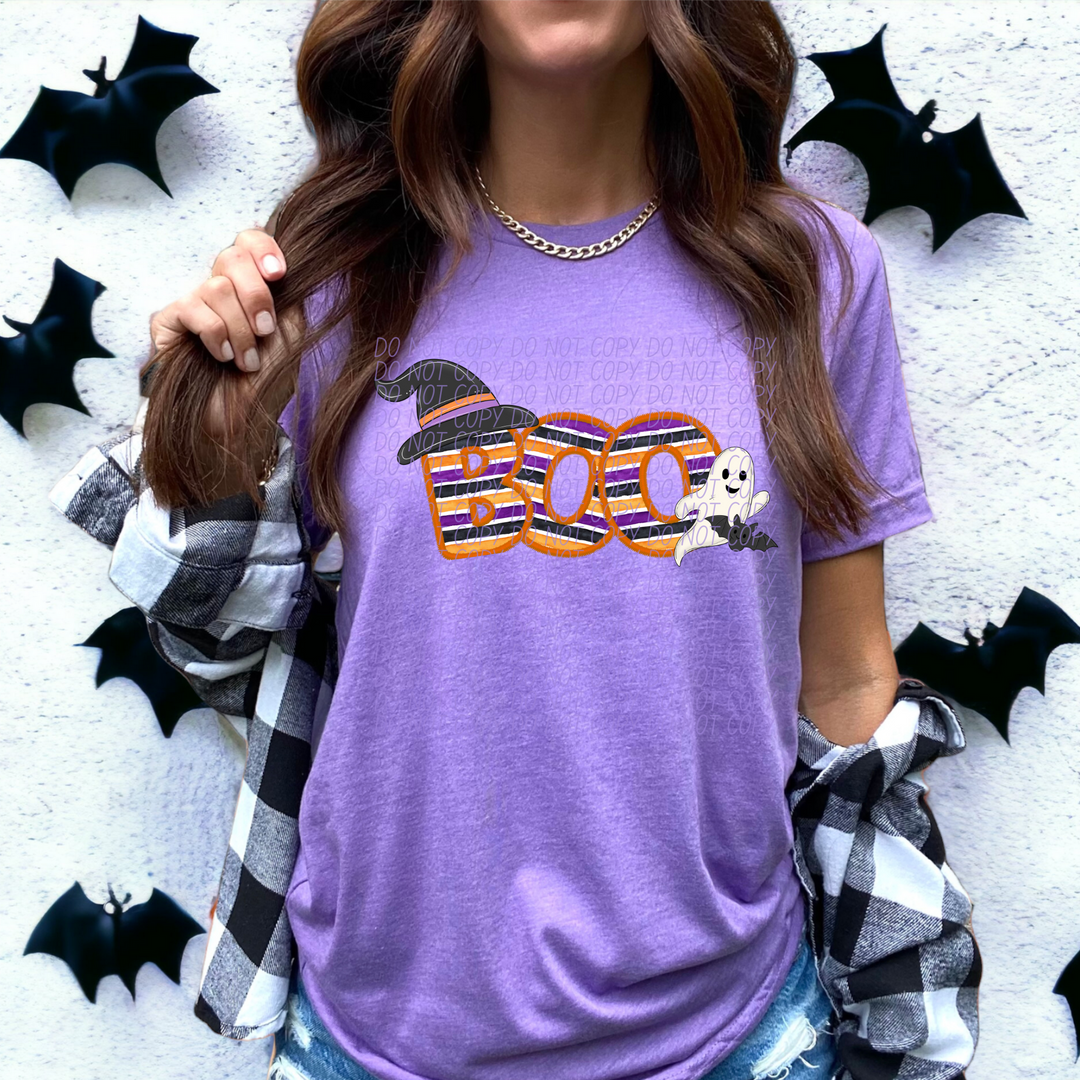 Boo Stripes DTF Print