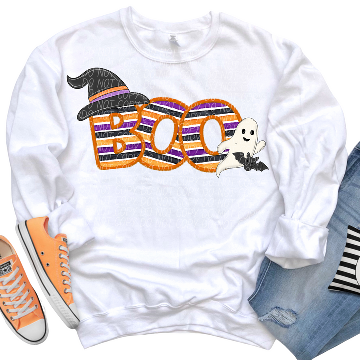 Boo Stripes DTF Print