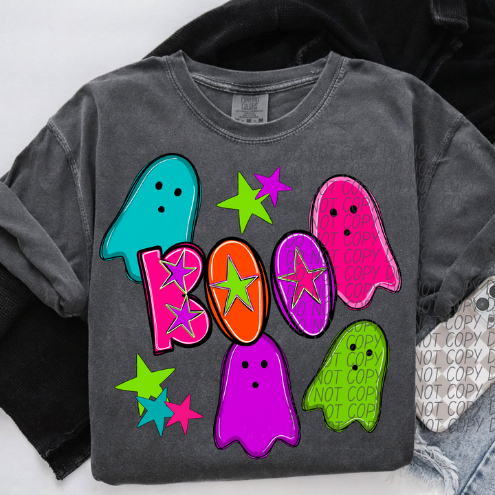 Boo Neon DTF Print