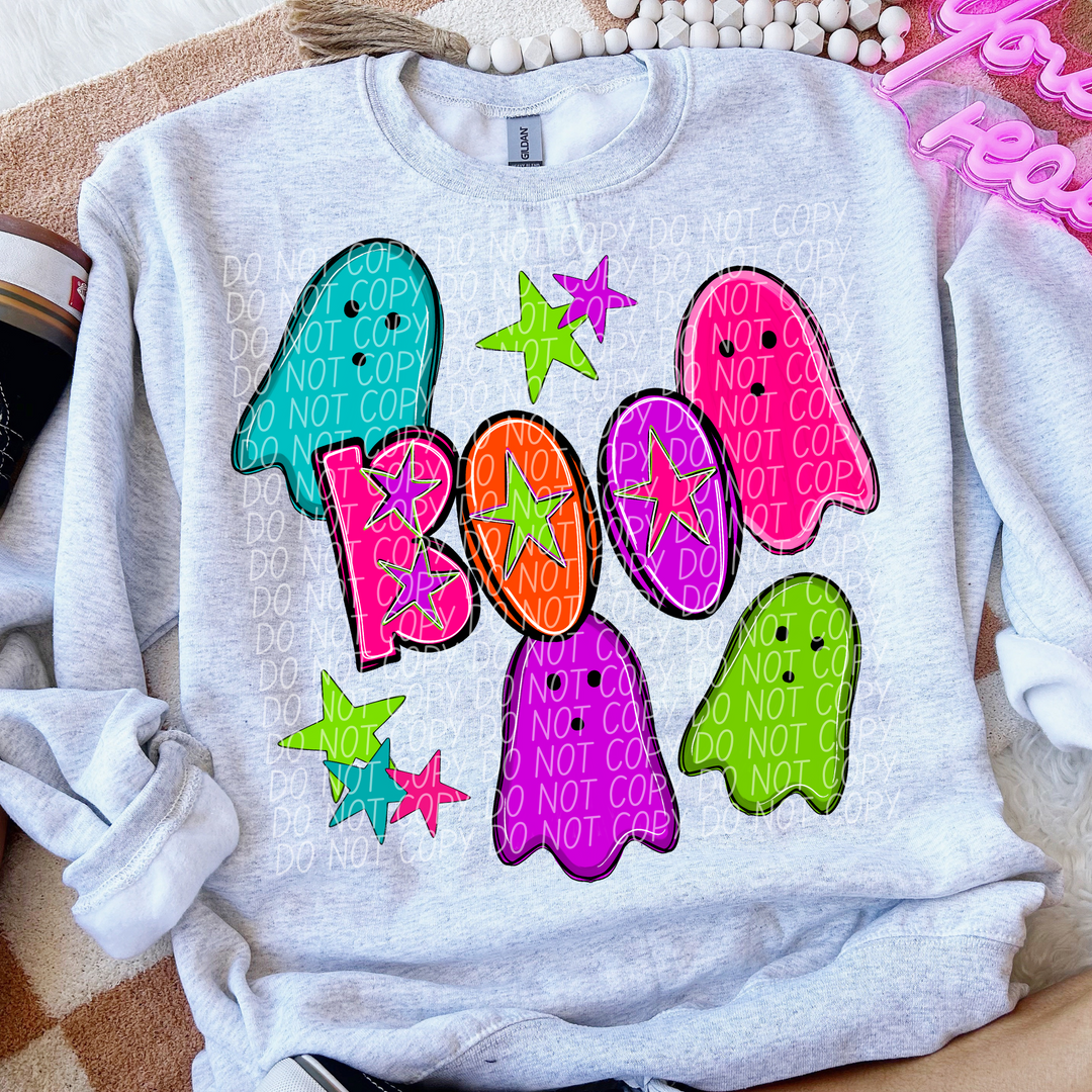 Boo Neon DTF Print