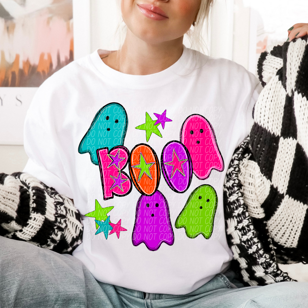 Boo Neon DTF Print