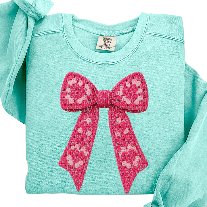 Pink Bow DTF Print