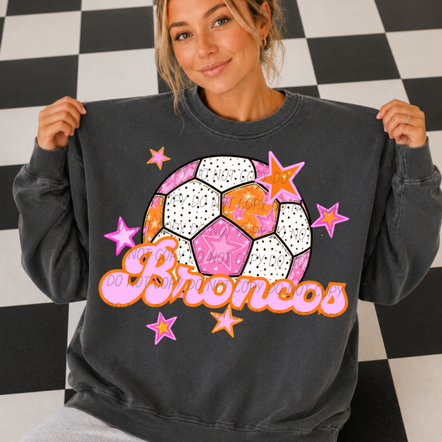 Pink Soccer DTF Print