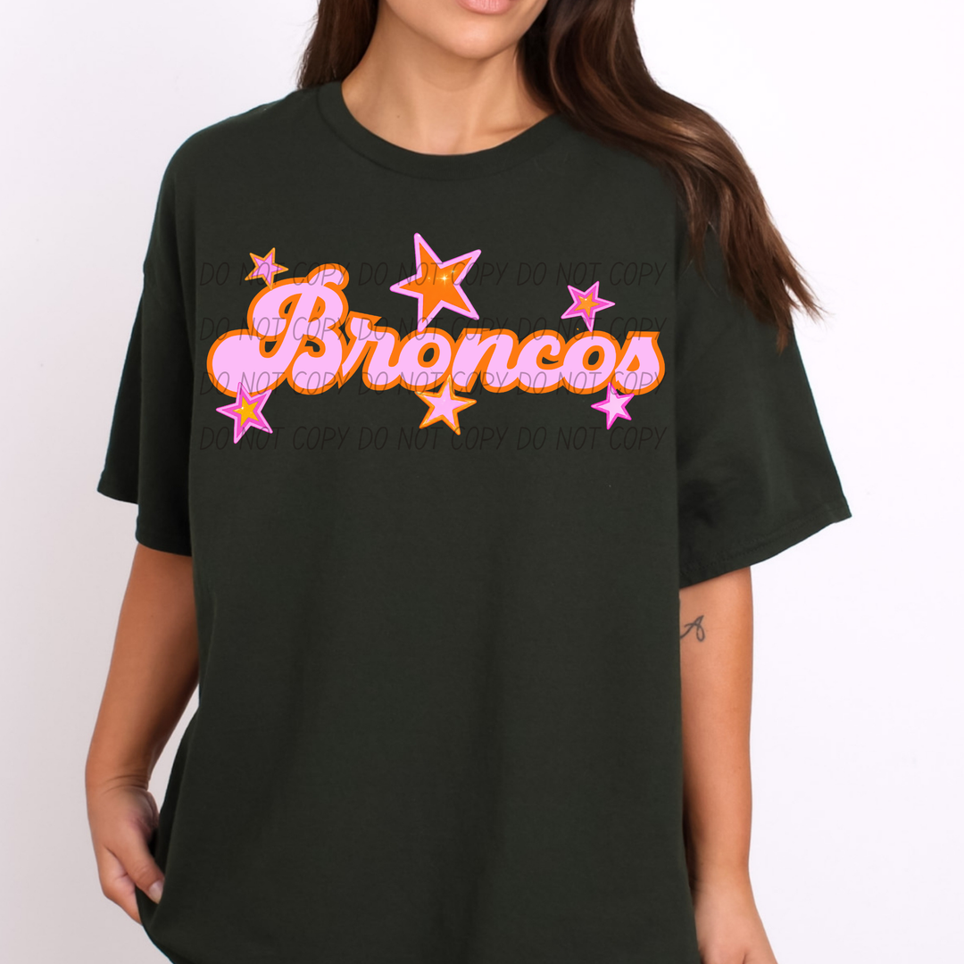 Pink and Orange Mascots DTF Print