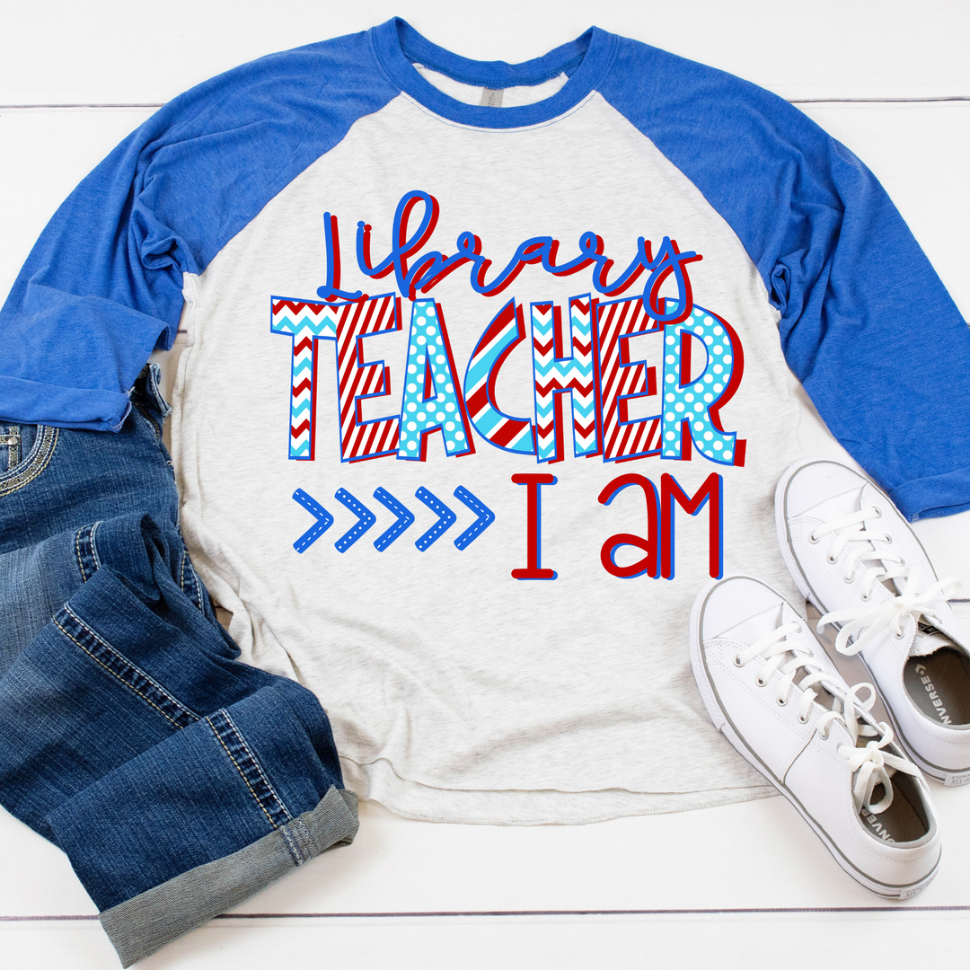 Library Teacher I Am DTF Print
