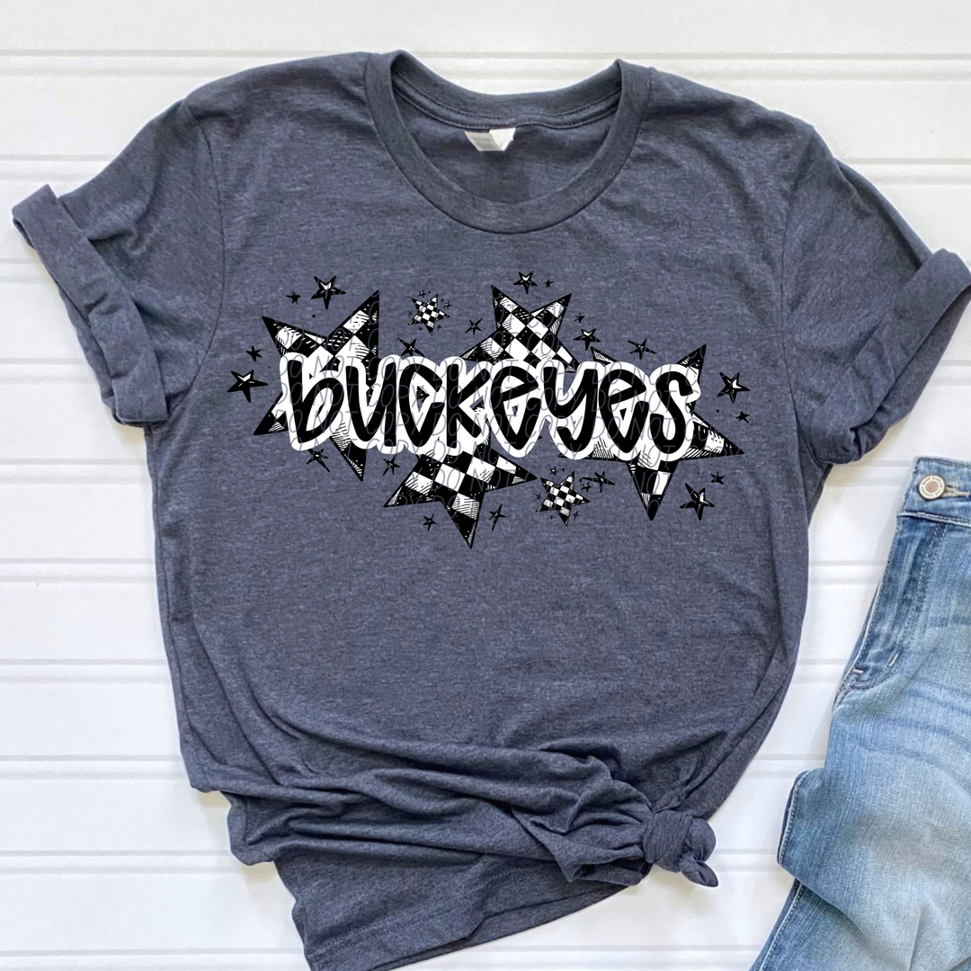 Checker Stars Mascots DTF Print