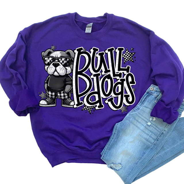 Black and White Mascots DTF Print