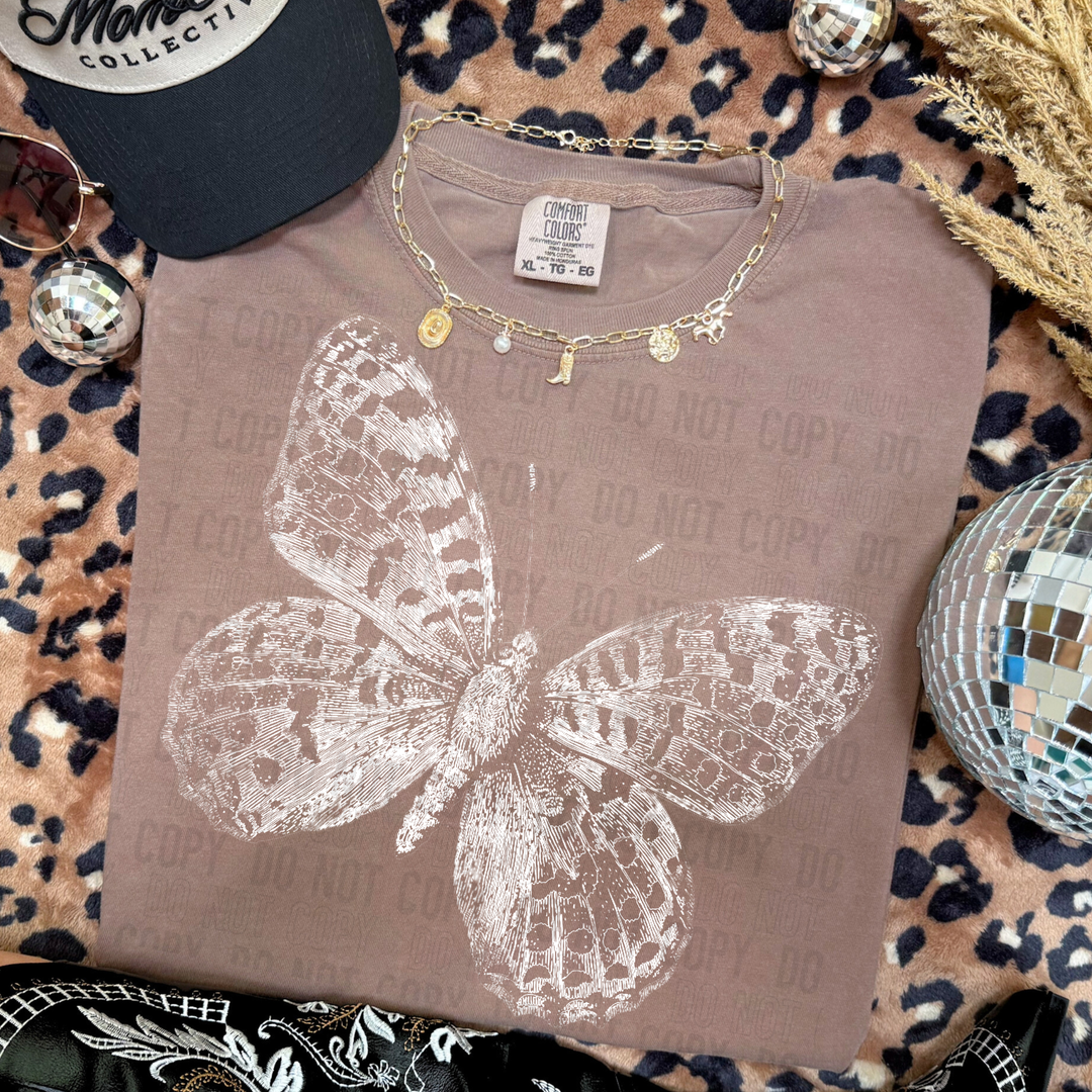 Butterfly Sketch DTF Print