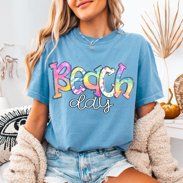 Beach Day Rainbow DTF Print