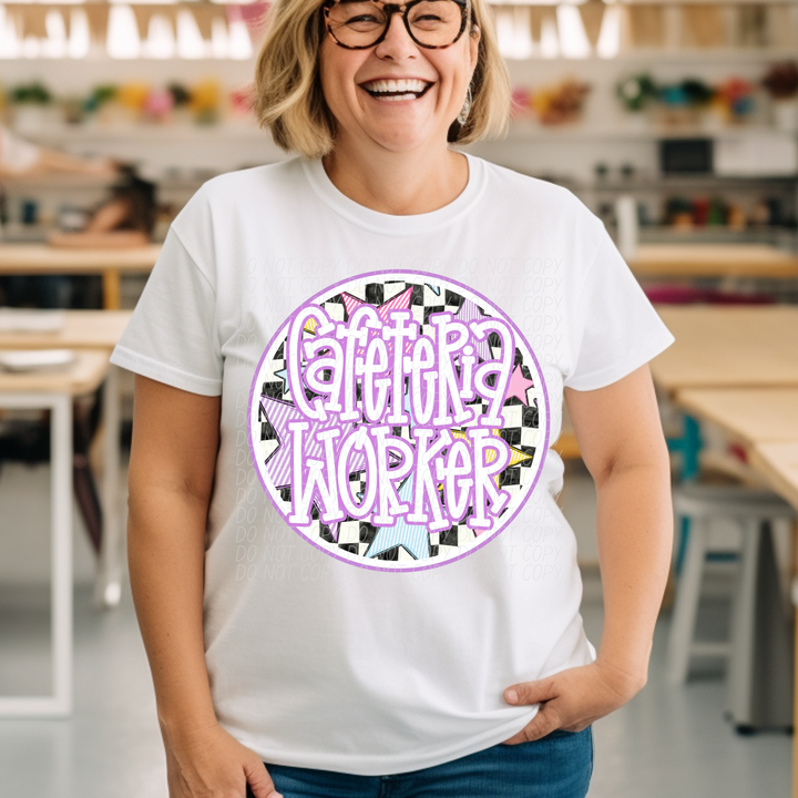 Back To School Stars Purple - Occupations DTF Print