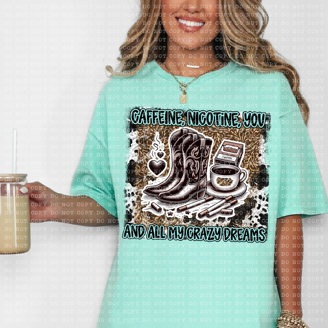 Caffiene Nicotine DTF Print