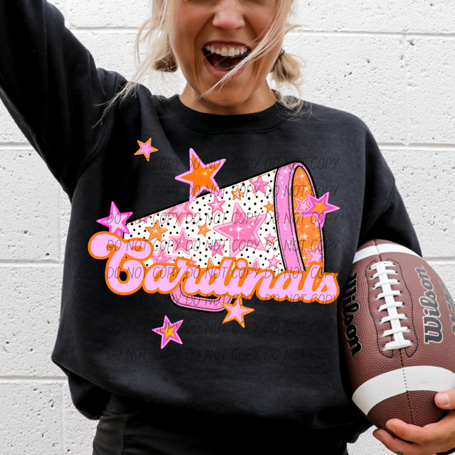 Pink Cheer DTF Print