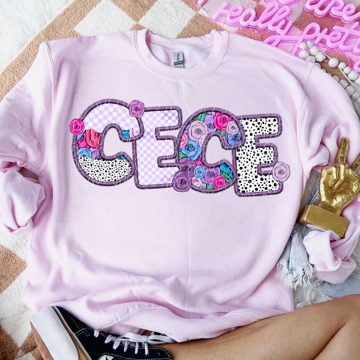 Pretty In Purple Names DTF Print