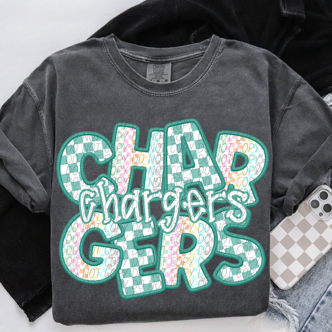 Spring Checker Mascots Youth DTF Print