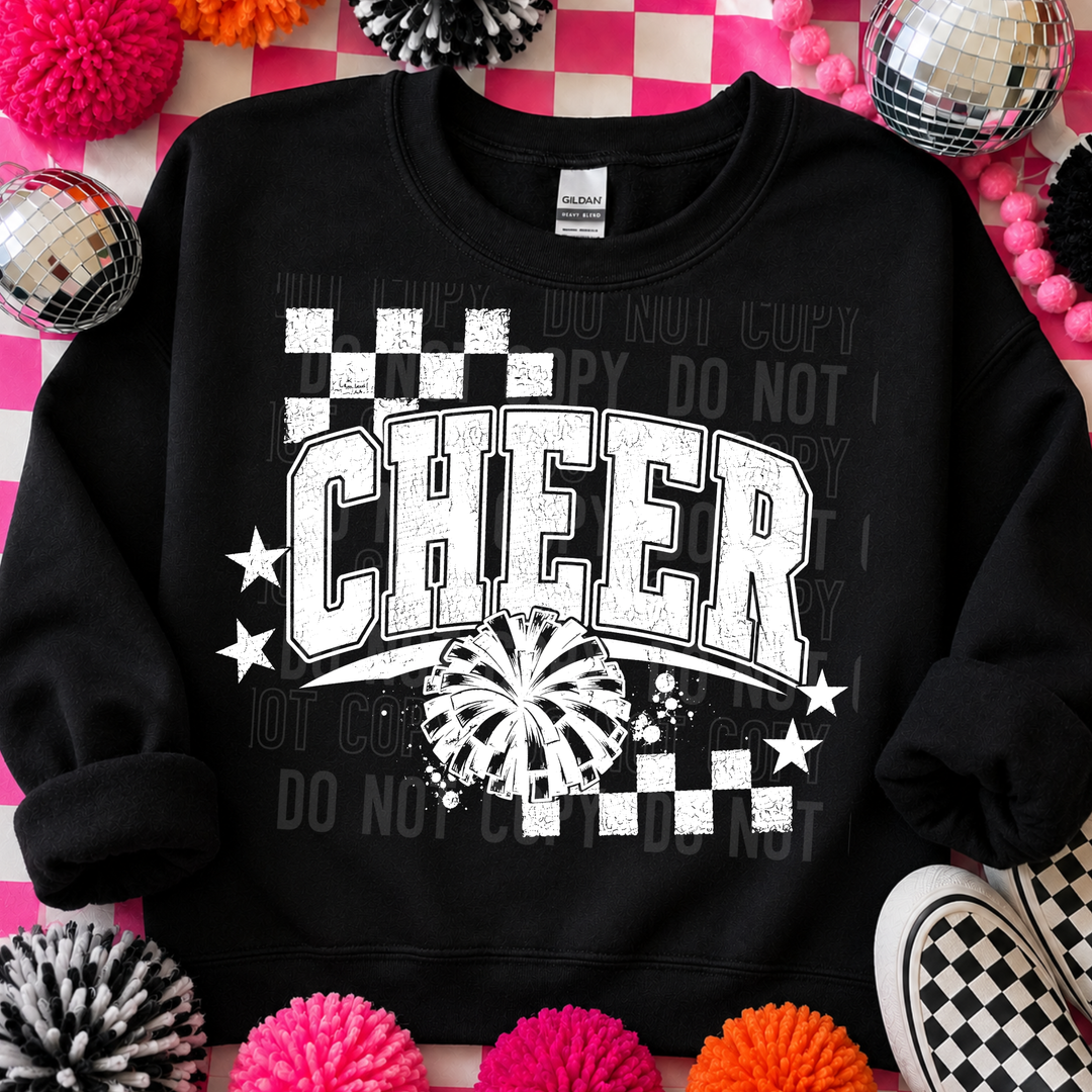 Cheer Distressed DTF Print