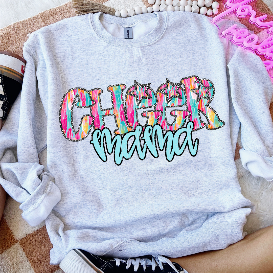 Multi Color Star Sports Mama DTF Print