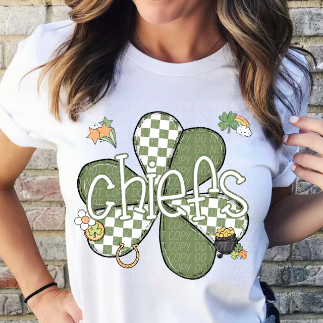 St Patrick Clover Mascots DTF Print