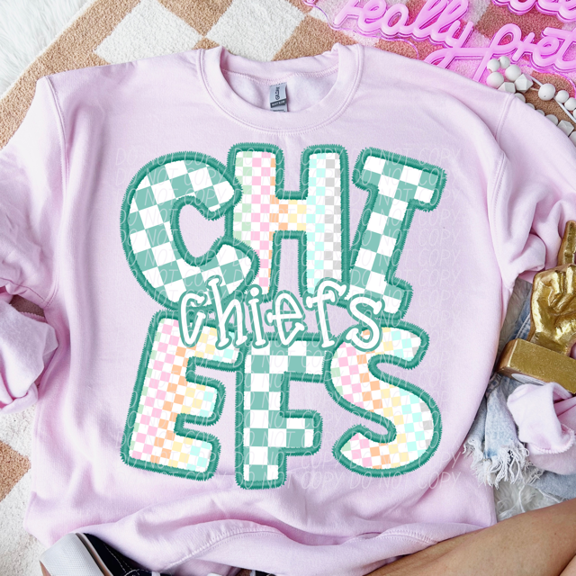 Spring Checker Mascots Youth DTF Print