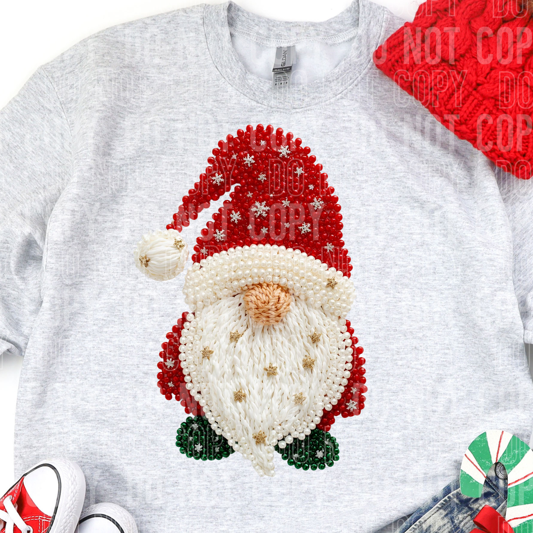 Christmas Gnome Pearls DTF Print