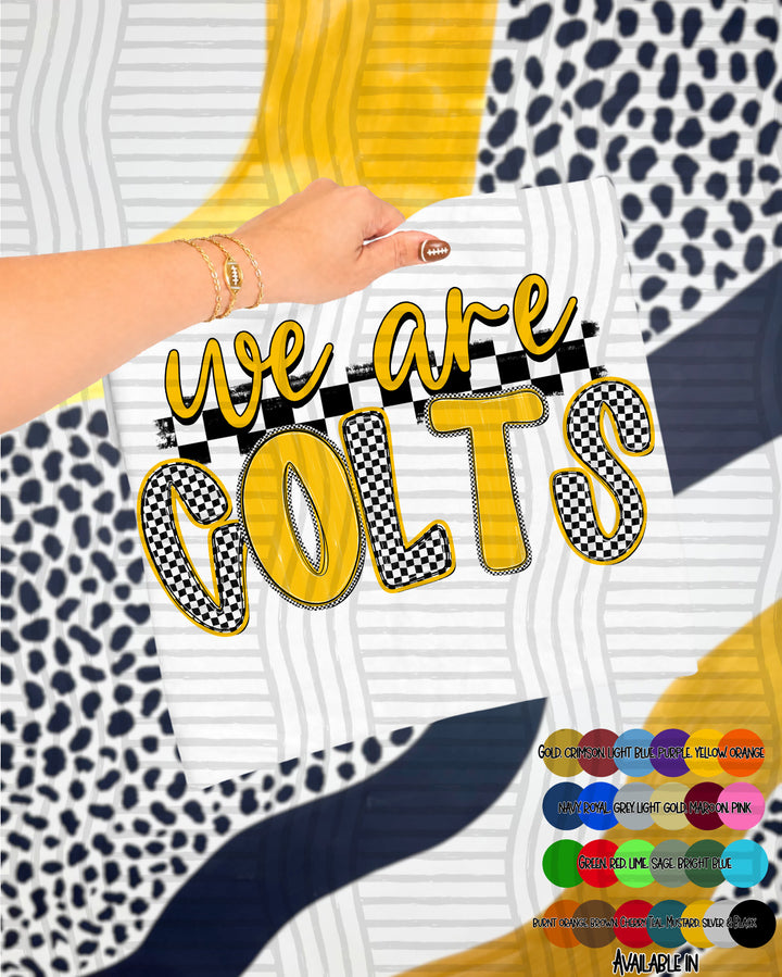 We Are Checker Crush Colors Mascots DTF Print