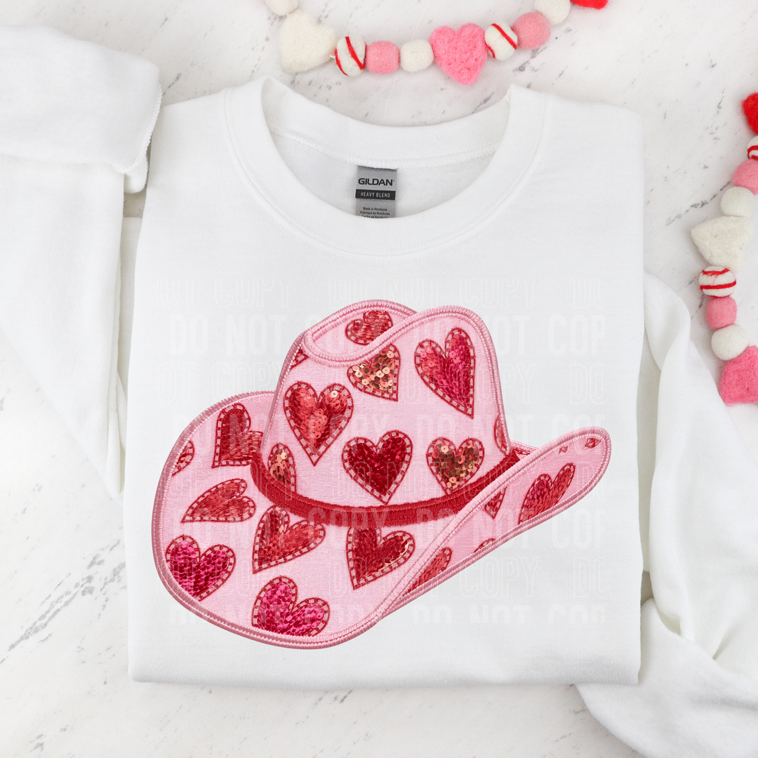 Cowboy Hat Valentines DTF Print