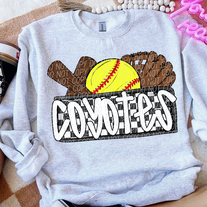 Softball Mascots DTF Print