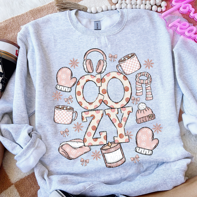 Cozy Pink DTF Print