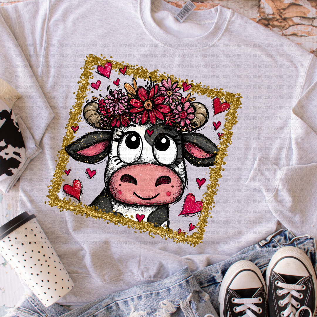 Cute Little Cow DTF Print