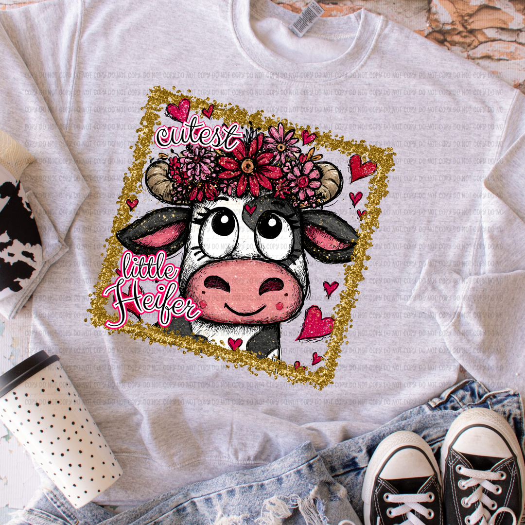 Cutest Little Heifer DTF Print
