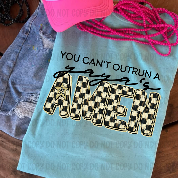 You Can't Outrun a Names DTF Print