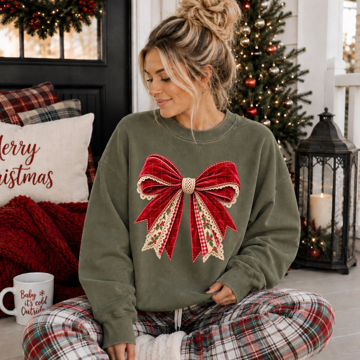 Christmas Bow DTF Print