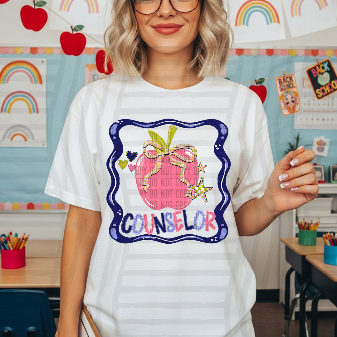 Framed Apple School Occupations DTF Print