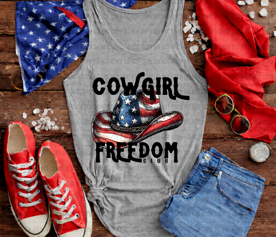 Cowgirl Freedom Club DTF Print