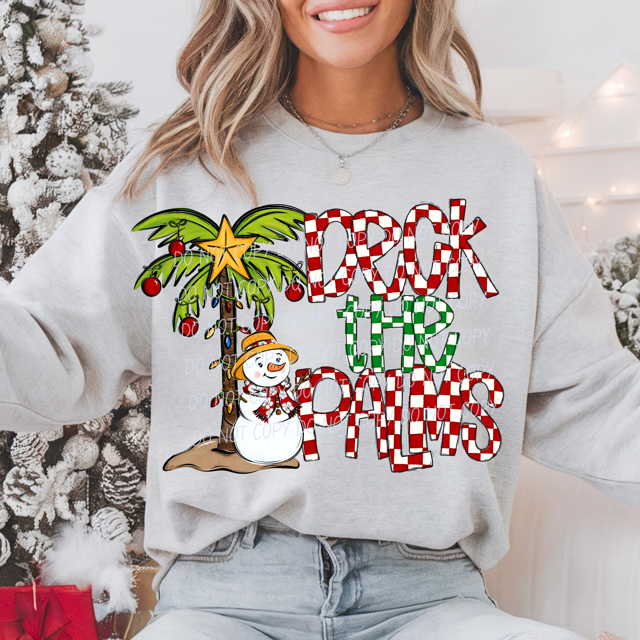 Deck The Palms DTF Print